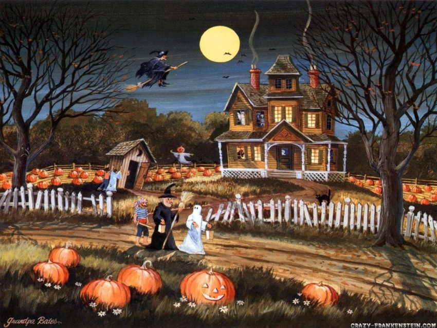 Vintage Halloween HD Background Wallpaper