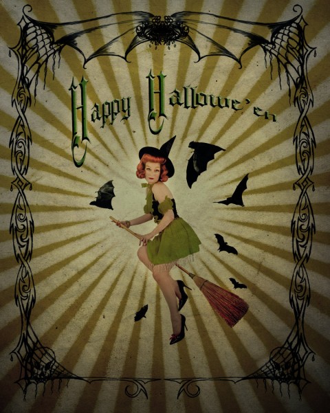 Vintage Halloween HD Background Wallpaper