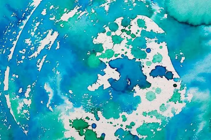 Watercolor Blue And Green Paint Splatter Background HD  Images