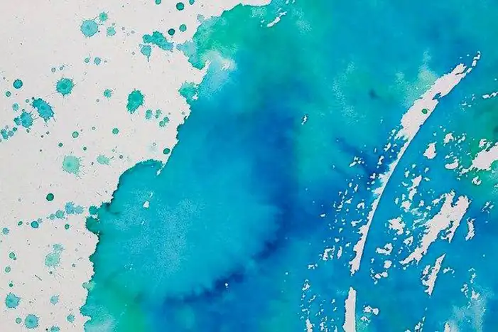 Watercolor Blue And Green Paint Splatter Background HD  Images