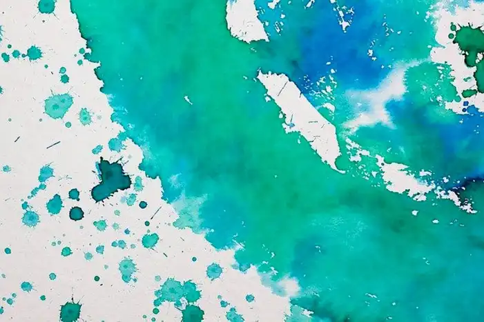 Watercolor Blue And Green Paint Splatter Background HD  Images