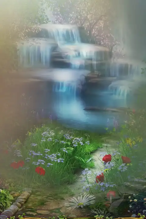 Waterfall Photo Studio Background  HD Download