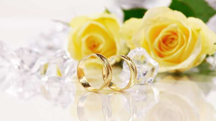 Wedding Yellow Rose Marriage Background Free Download