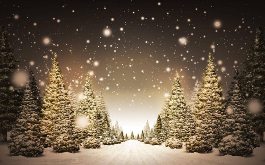 White Christmas HD Background Wallpaper