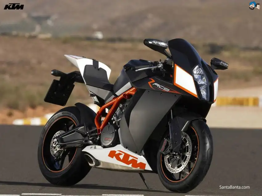 White KTM Bike Background HD Wallpaper Download Free