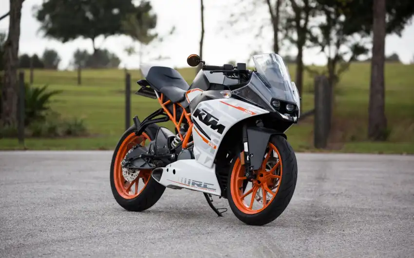 White KTM Bike Background HD Wallpaper Download Free