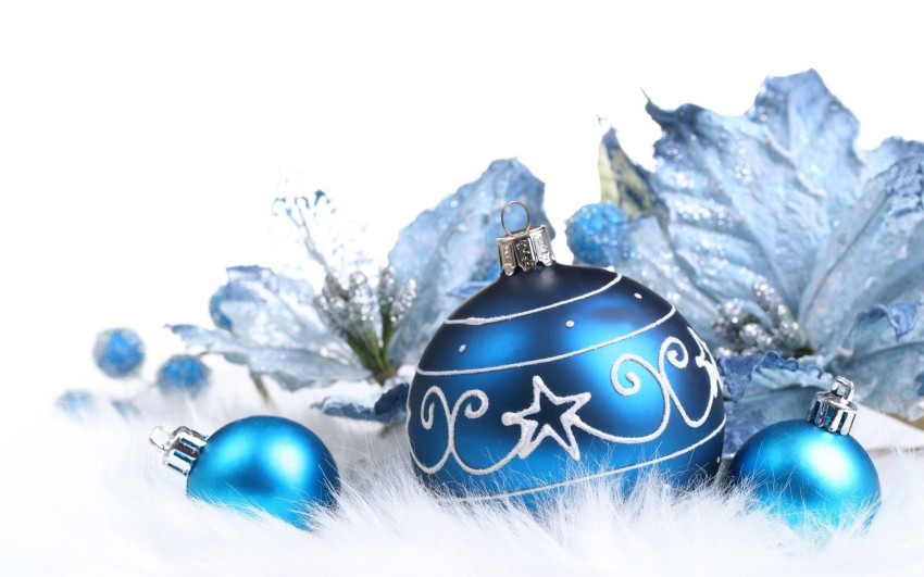 White Ornaments Christmas HD Background Wallpaper