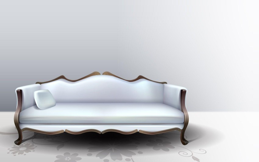 White Sofa HD Background Wallpaper Download