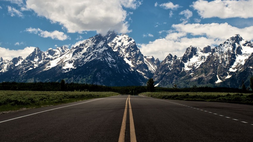 Winter Mountain  Road Background  Full HD   Download Free