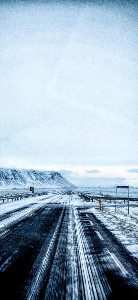 Winter Road CB Picsart Background Full HD