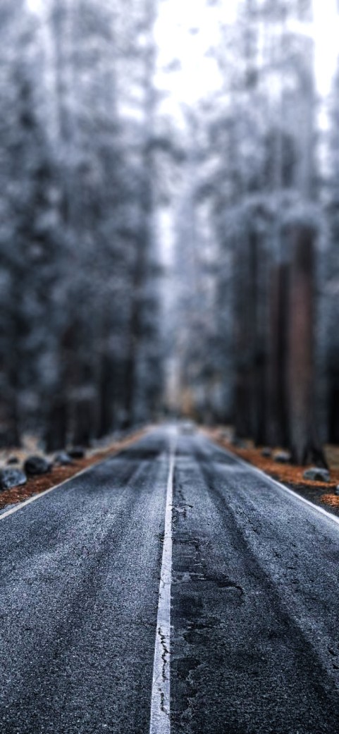 Winter Road CB Picsart Background Full HD