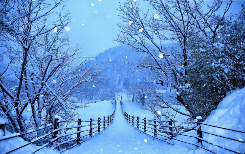 Winter Snow Road Background Full HD Download Free