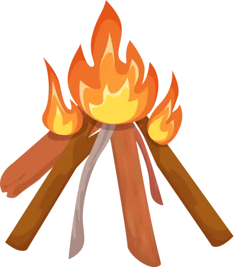 Wood Campfire Burning Fire Clipart PNG Files