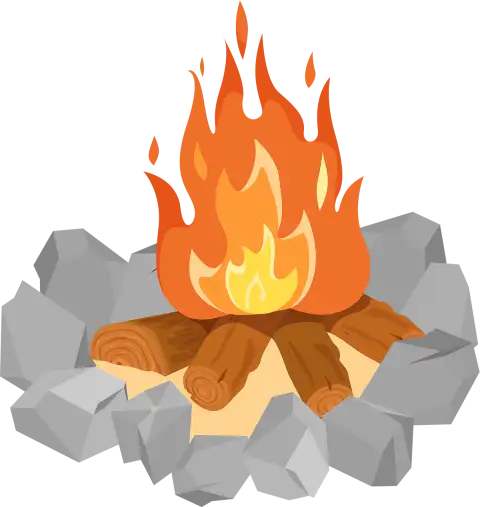 Wood Campfire Burning Fire Clipart PNG  HD Background