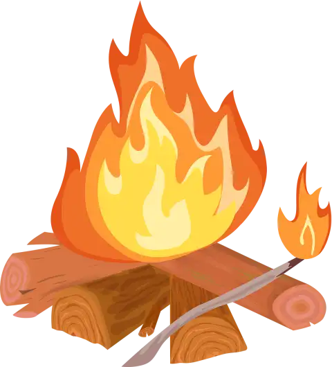 Wood Campfire Burning Fire Clipart PNG Images HD