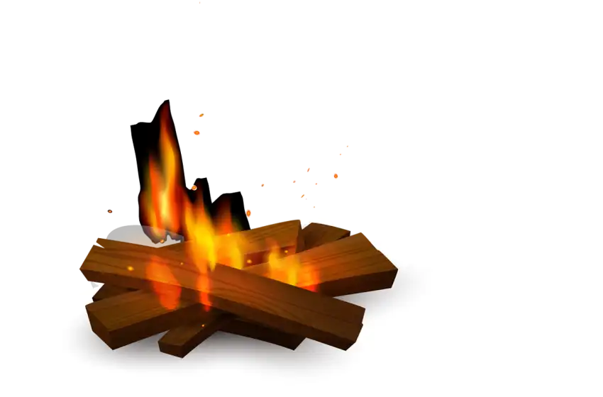 Wood Realistic Camfire PNG Download