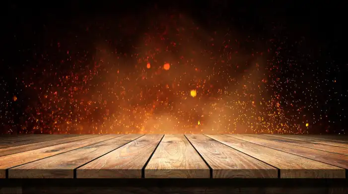 Wood Table Fire Background HD Images Download