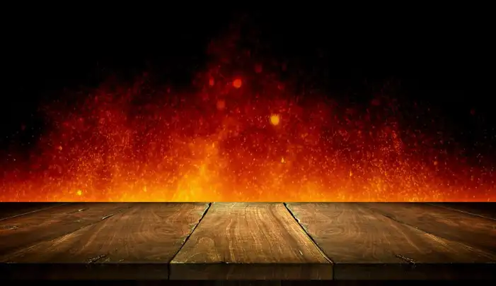 Wooden Table Fire Background HD Images Download