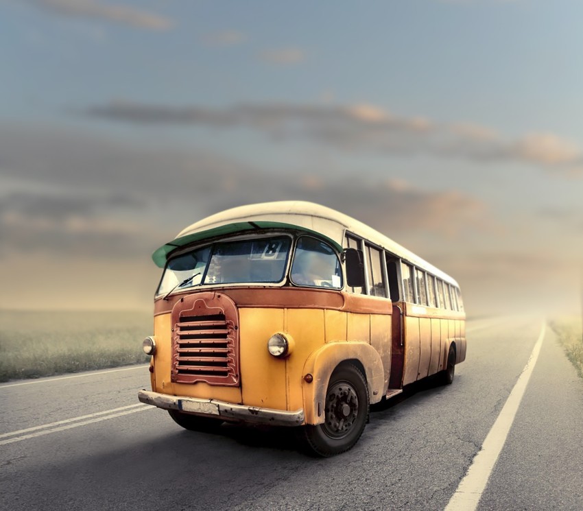 Yelllow Bus CB Manipulation Background HD Download