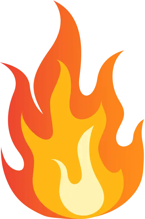 Yellow Cartoon Clipart Fire Burining PNG