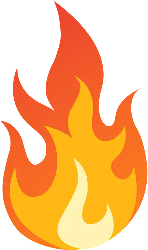 Yellow Cartoon Clipart Fire Burining PNG