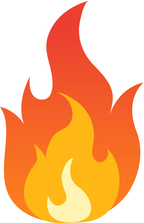 Yellow Cartoon Clipart Fire Burining PNG