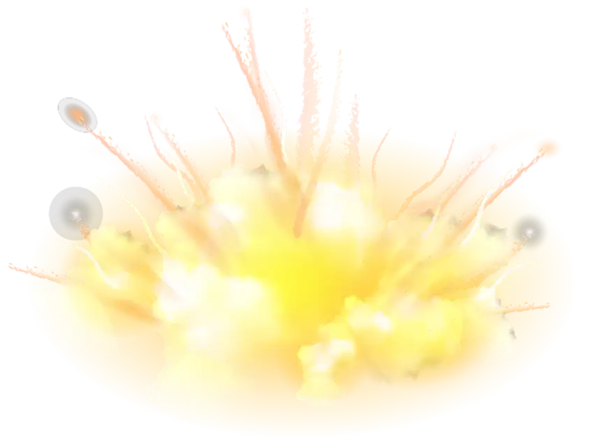 Yellow Explosion Fire PNG Download