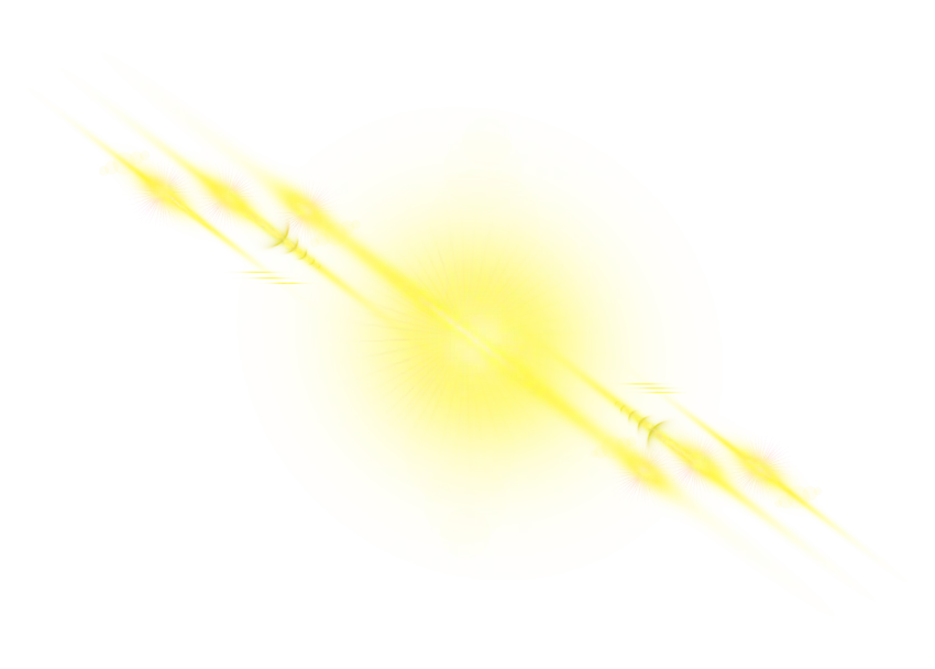 Yellow Lens Flare Realistic PNG Images