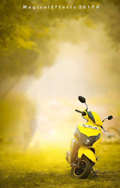 Yellow Scooty CB Background Full Hd