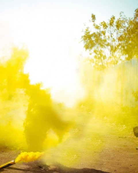 Yellow Smoke PicsArt Photo Editing Background