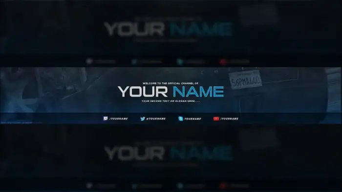 Your Name Youtube Gaming Banner Background Free Images