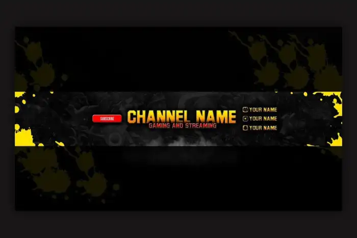 Youtube Gaming Your Name Text Banner Background Free Images