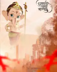 Bal Ganesha Chaturthi PicsArt Editing Background