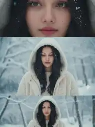 Cover Photo of Gemini Winter Girl Photo Editing Prompt