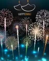 Cover Photo of Happy Diwali Fireworks Background