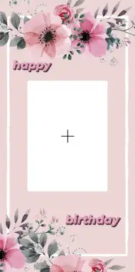 Instagram Flower Happy Birthday Story Post Background