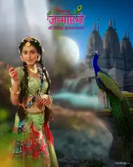 Cover Photo of Krishna Janmashtami Editing Background