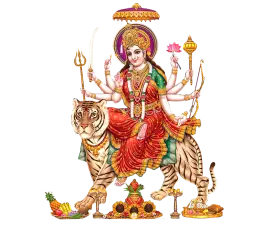 Maa Durga Devin On Tiger PNG Images Download