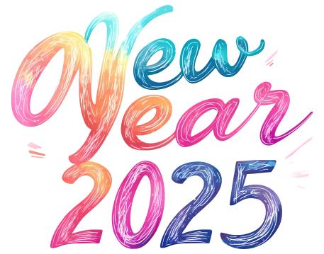 Happy New Year 2025 PNG